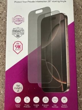 Privacy Tempered Glass Screen Protector for iPhone 17 Air(2pack)